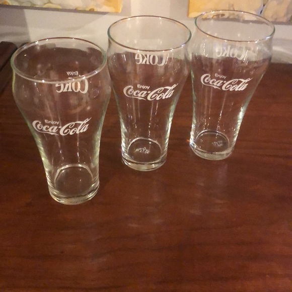 Vintage Other Vintage Coca Cola Coke Glasses Star Mark On Bottom
